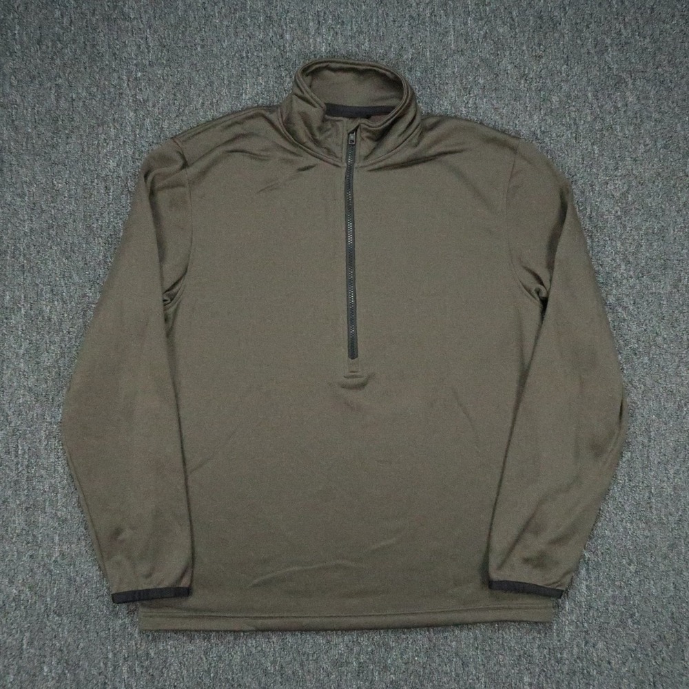 Filson Pullover Mens Medium Green Trapper Creek Half Zip Polartec Fleece Hiking